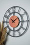 Wallity Reloj de Pared Decorativo Negro y Naranja